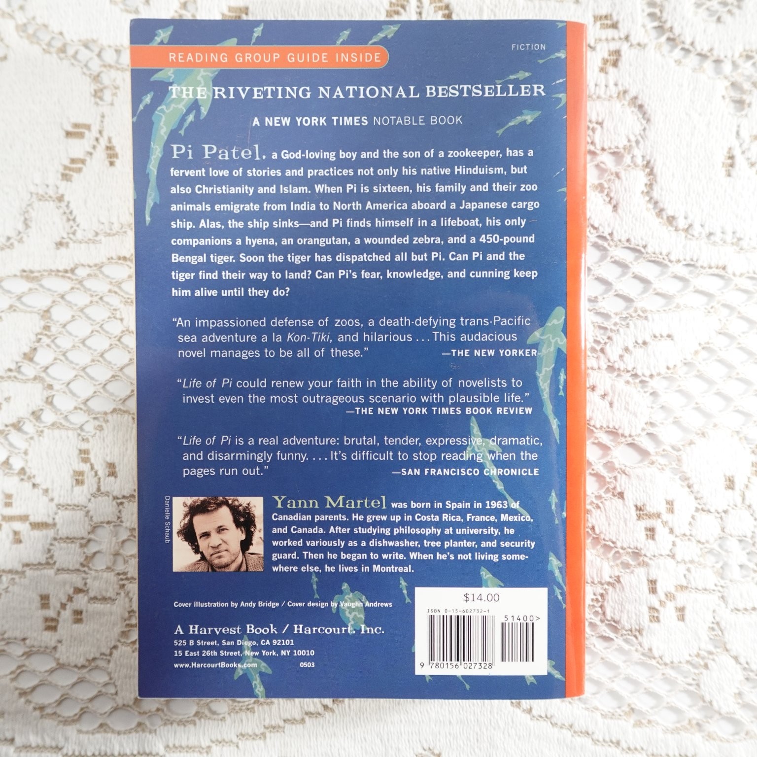 Life of Pi Yann Martel 2002 Man Booker Prize Winner Paperback Novel