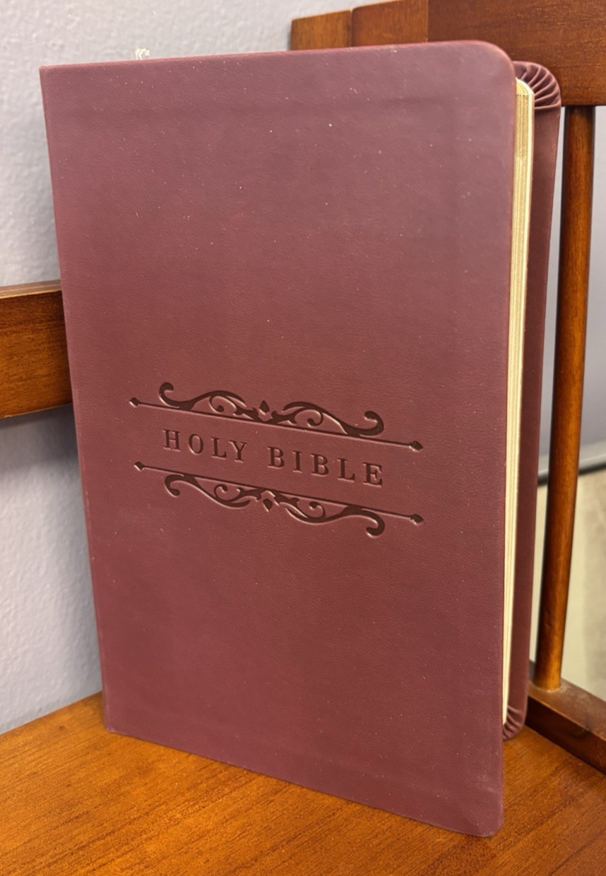 NKJV Giant Print Reference Bible BRAND NEW Burgundy Leathersoft