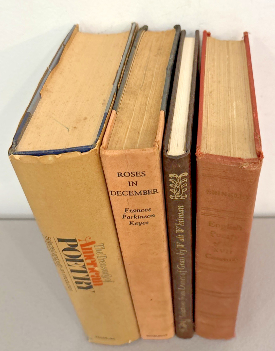 Lot of 4 HC Poetry Books Whitman Keyes American English Printed 1940s-70s Read