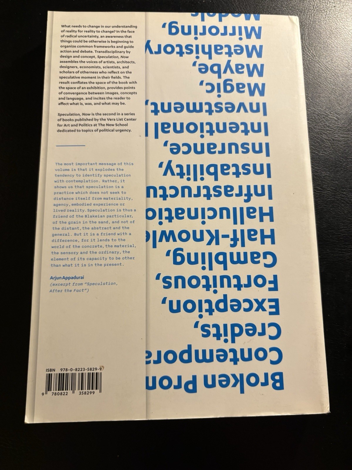 Speculation Now Essays Artwork Rao Duke University Press PB 2014 Art Theory