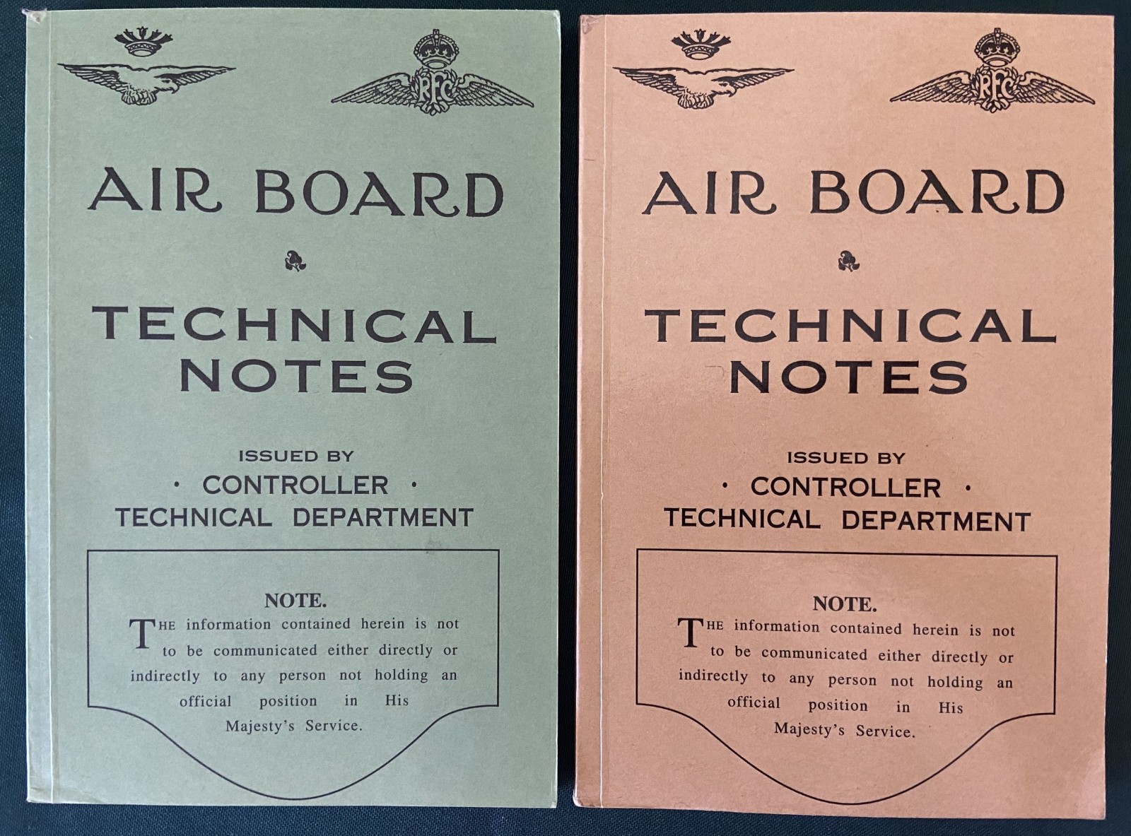 2 Air Board Technical Notes, Bristol F.2B WW1 , 1917/1997 Engine & RIgging PB