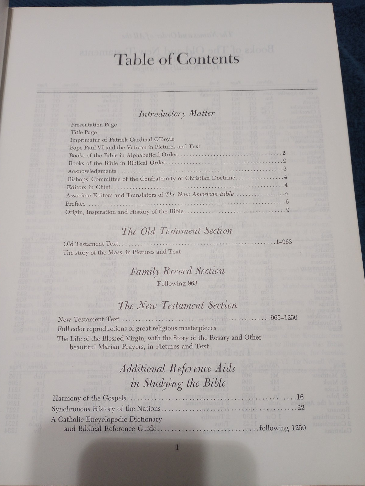 1250 pages, The New American Bible, Holy Bible, Catholic, 12″ x 9″ with gold