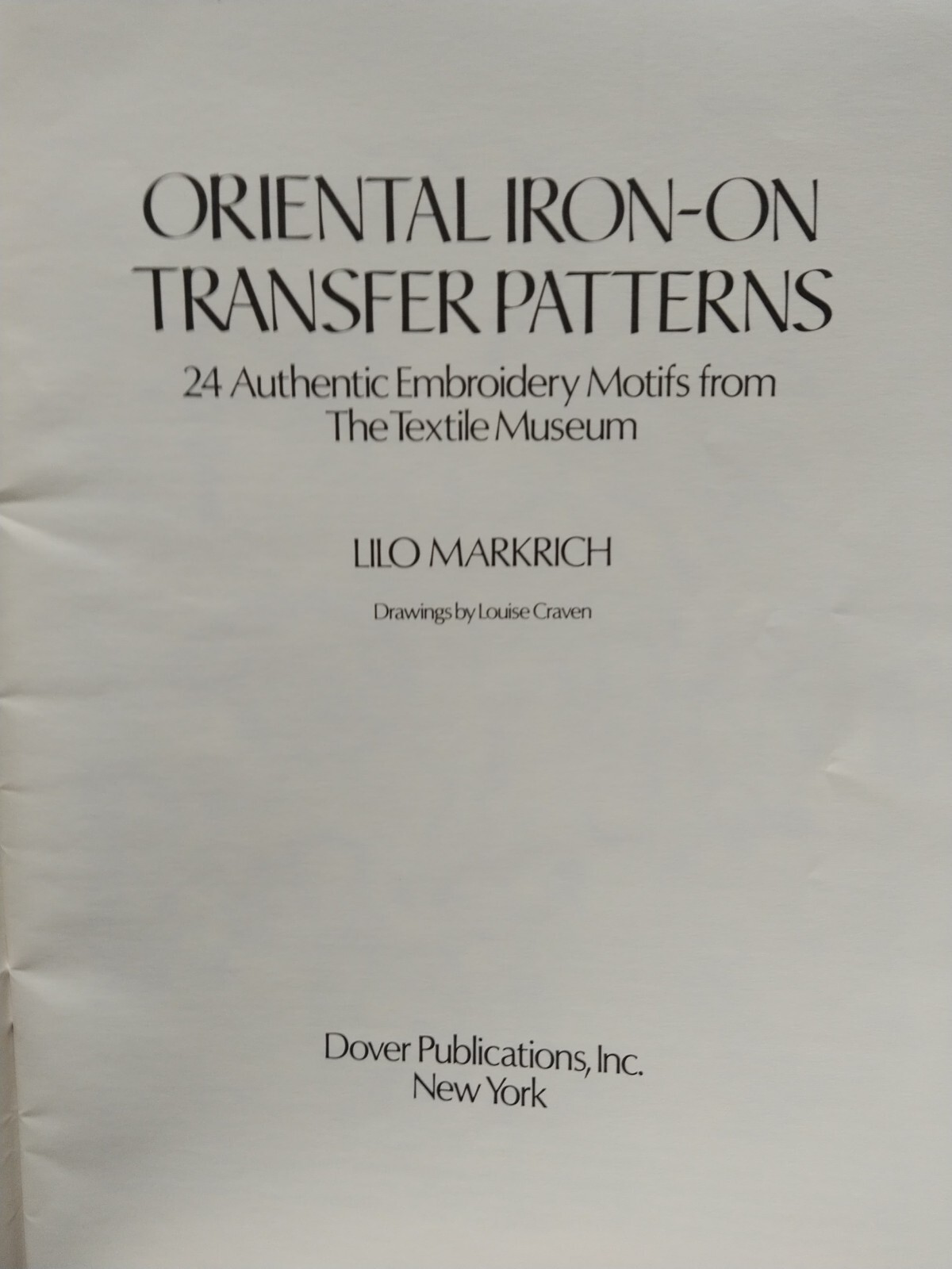 Oriental Iron-On Transfer Patterns Lilo Markrich embroidery motives textile PB