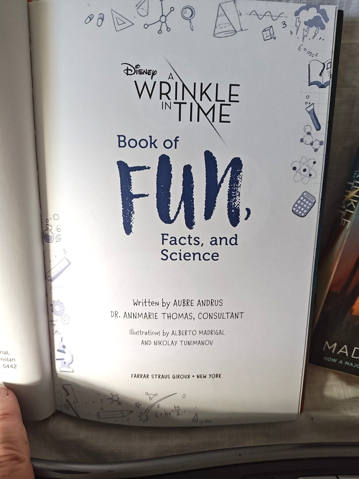 Lot of 2-A Wrinkle in Time PB-L’Engle, Madeleine & Book Fun Facts & Science HC