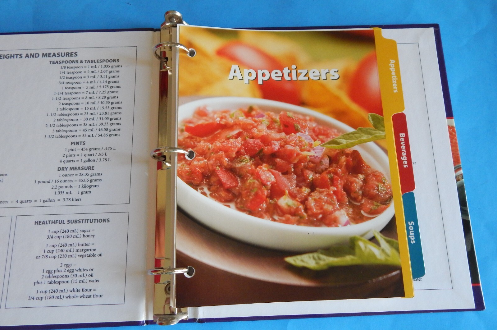 Vita-Mix Whole Food Recipes 3-Ring Tabbed Binder Cookbook