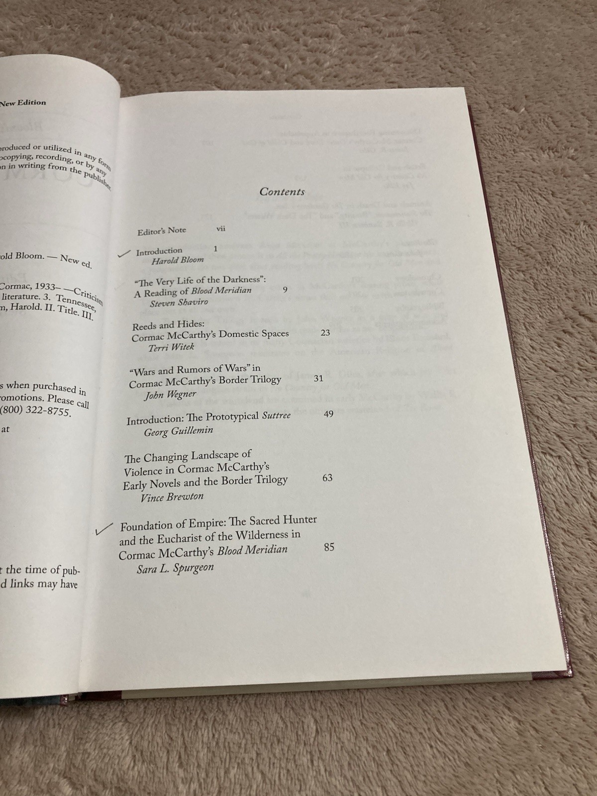 Cormac McCarthy (Bloom’s Modern Critical Views) Hardback Book – Good+