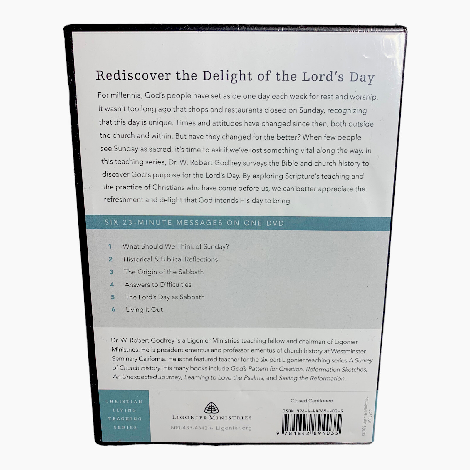 Lord’s Day: Sabbath Worship & Rest – W. Robert Godfrey (DVD) – New!!