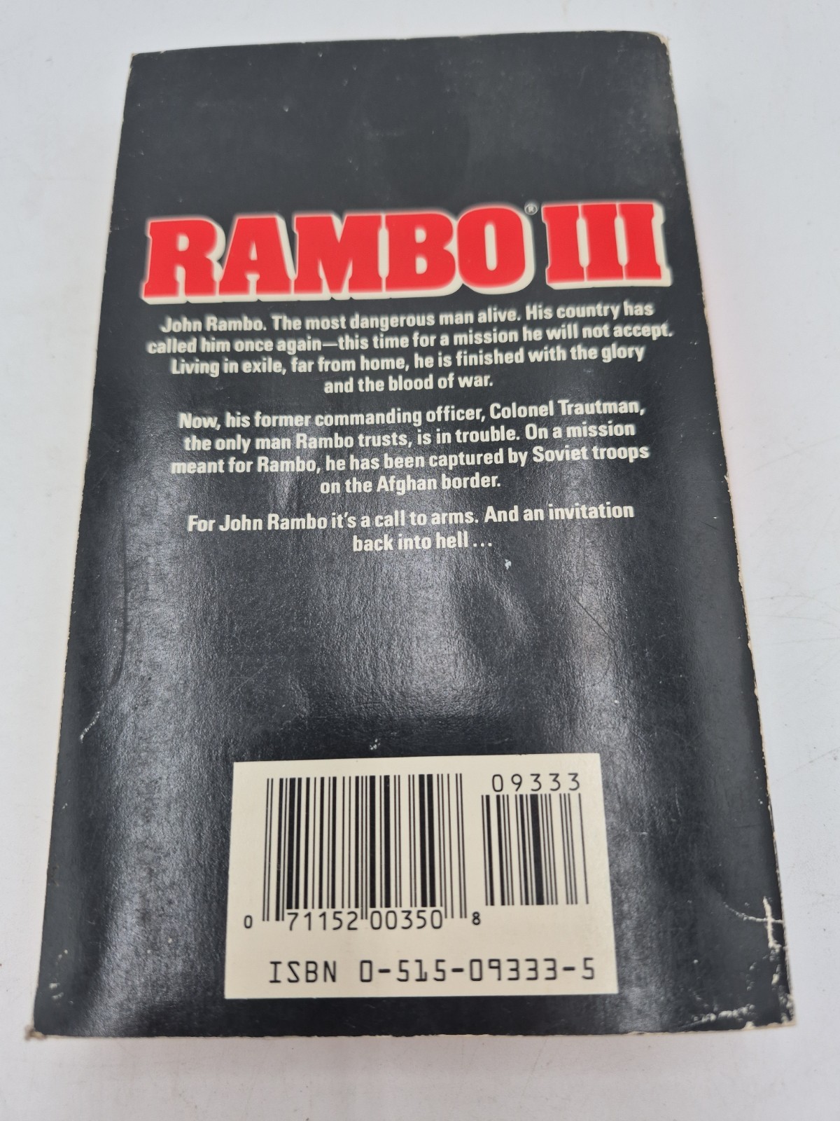 Rambo First Blood Part II & lll David Morrell 1985 Jove Movie Tie-In Paperback