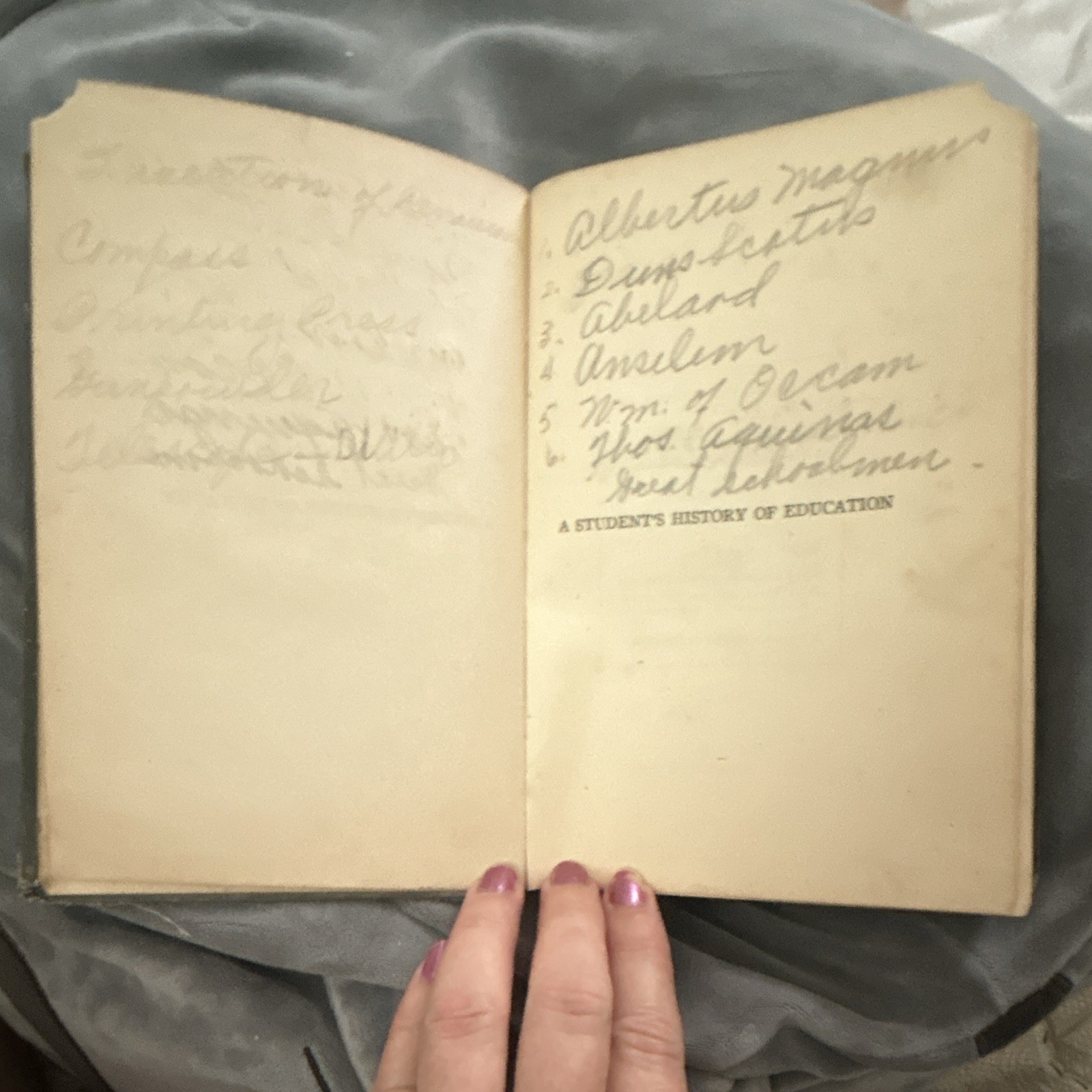 Antique Book „A Student’s History of Education“ 1926 HC Inscribed