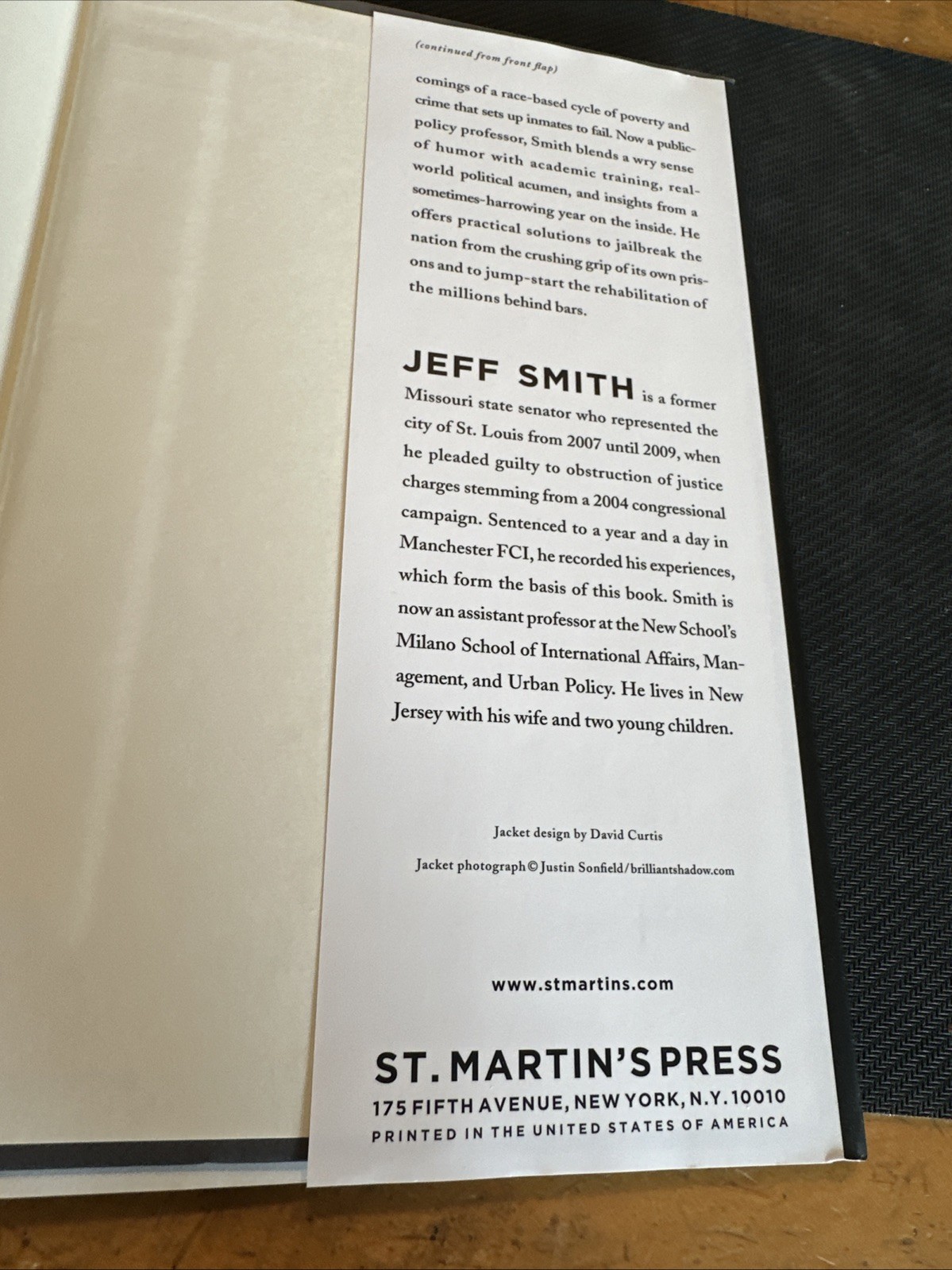 Mr. Smith Goes to Prison by Senator Jeff Smith HC 1st ED Jail Prison Reform