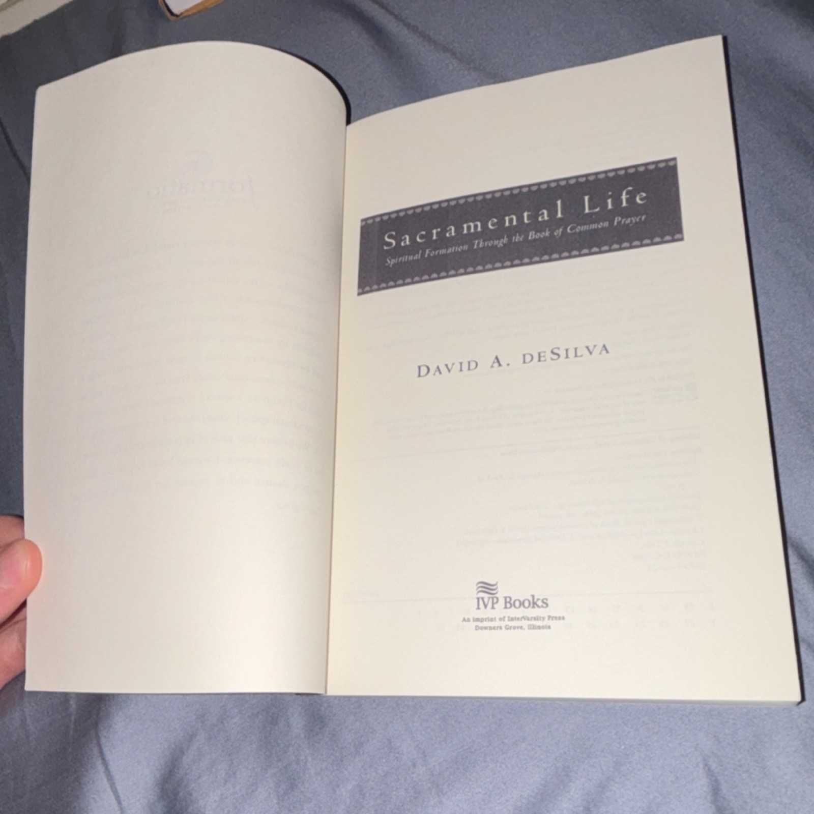 InterVarsity Press Sacramental Life David A. deSilva 2008 Trade Paperback
