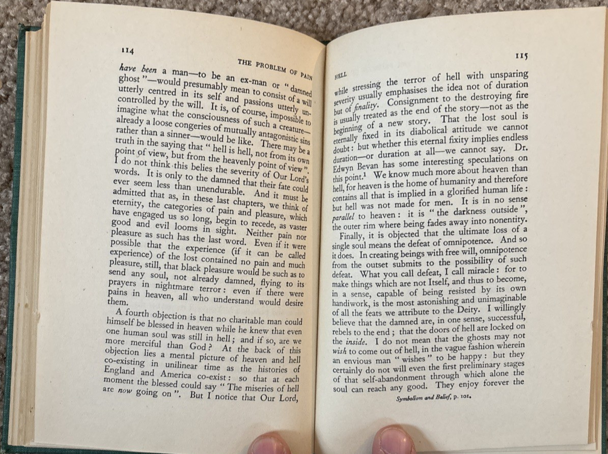 The Problem of Pain by C.S. Lewis – The Macmillan Co. 1944 HC