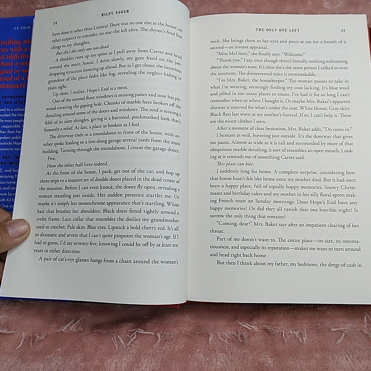 The Only One Left Riley Sager Thriller Book Club Summer 2023 Hardcover W/ Dustco