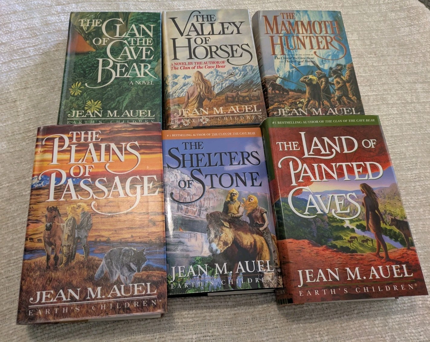 Clan of the Cave Bear (Earth’s Children) Full Series 6 Books, HCDJ, Jean M. Auel