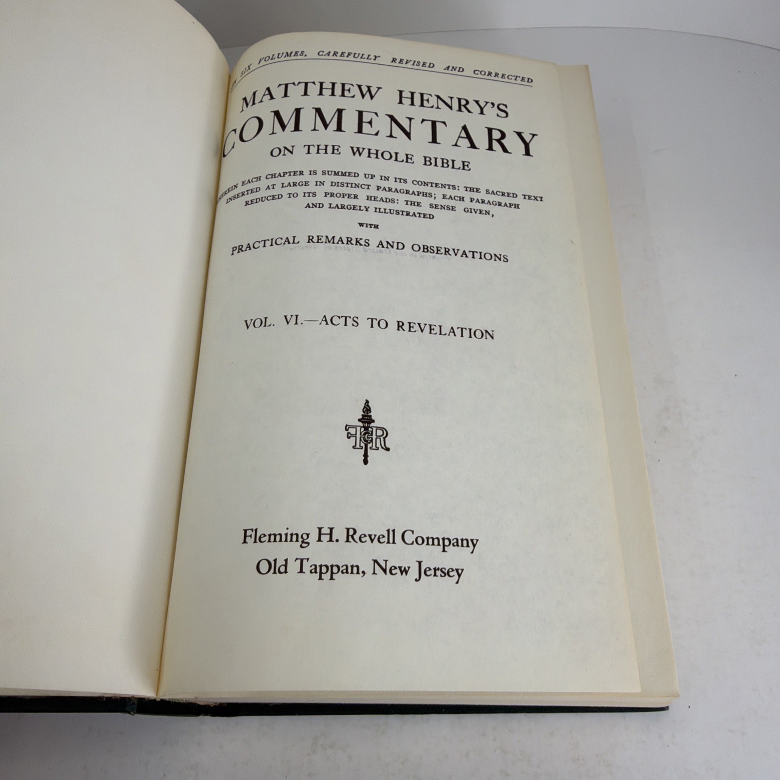 Matthew Henry’s Commentary on the Whole Bible Complete 6 Volume Set Revell HC