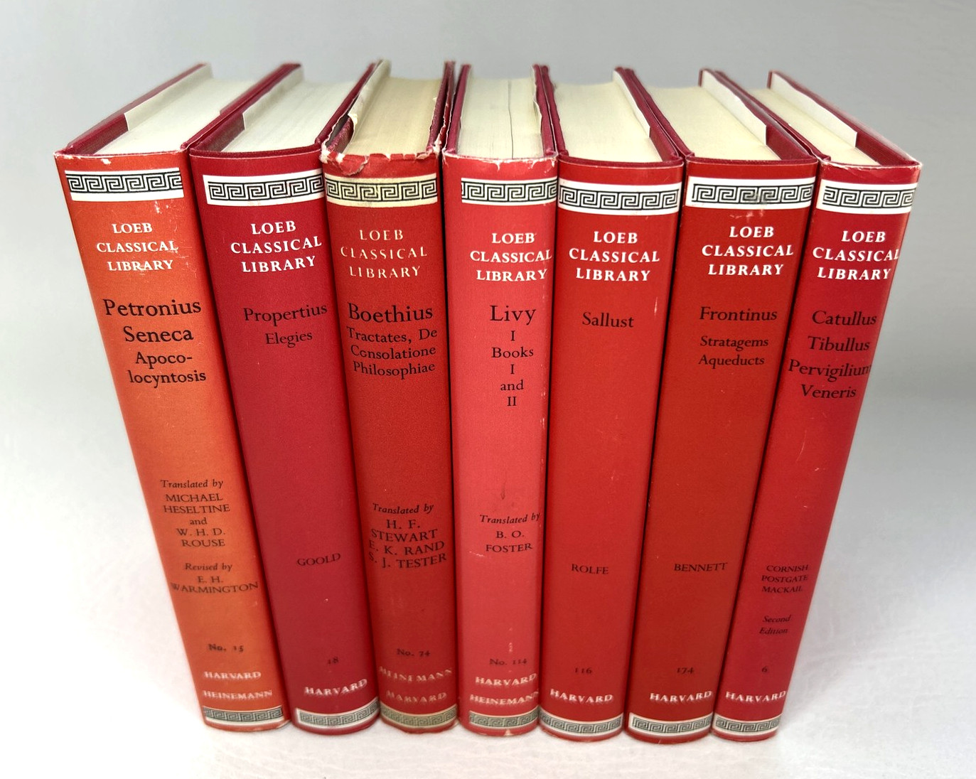 Loeb Classical Library Latin Authors 7 Vol Set Livy Petronius Sallust Harvard HC
