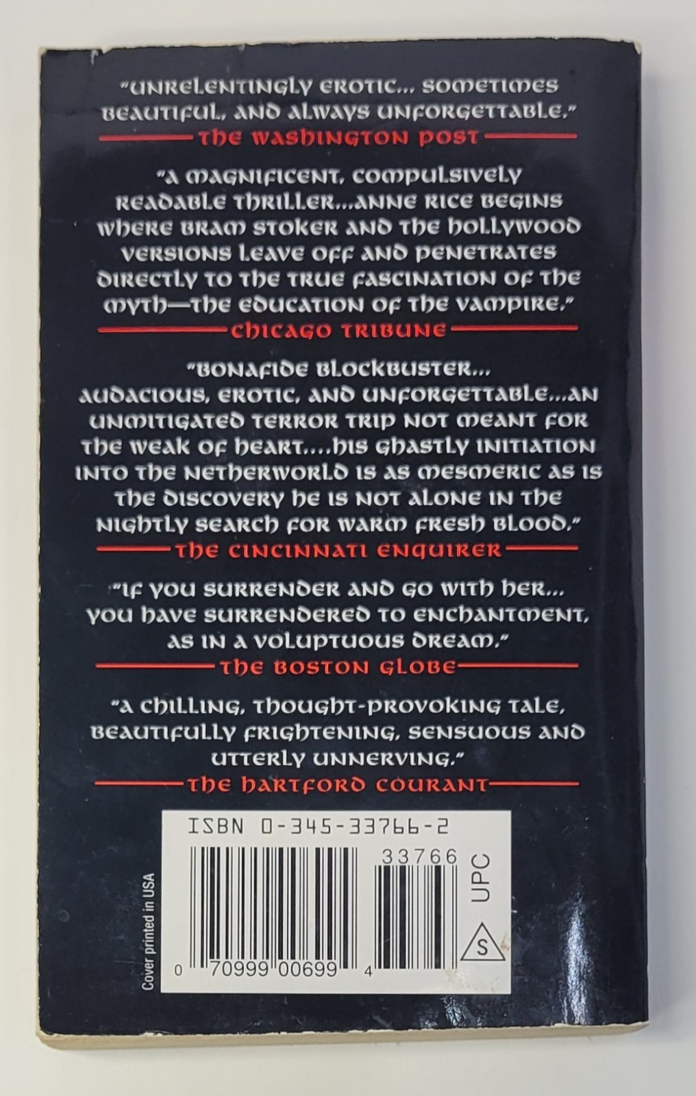 Interview with the Vampire Anne Rice 1994 Ballantine Edition Vintage PB