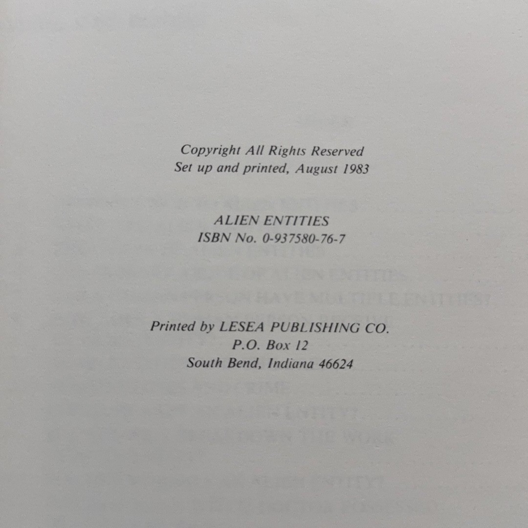 Alien Entities by Dr. Lester Sumrall World Harvest Syllabus 1983 LESEA