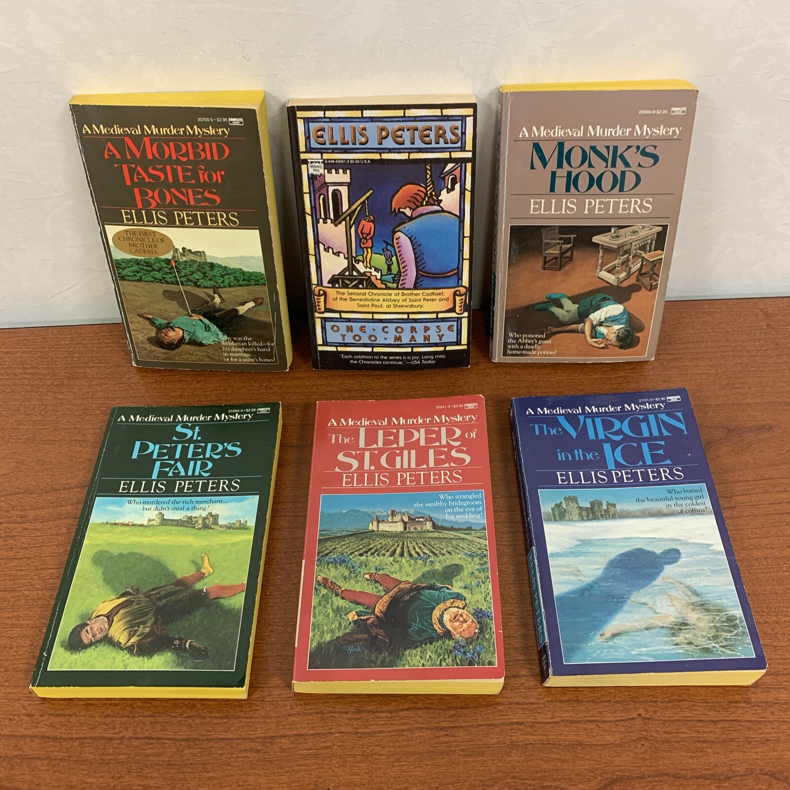 Vtg Lot Set of 17 Brother Cadfael Mysteries by Ellis Peters (PB, 1970s – 1990s)