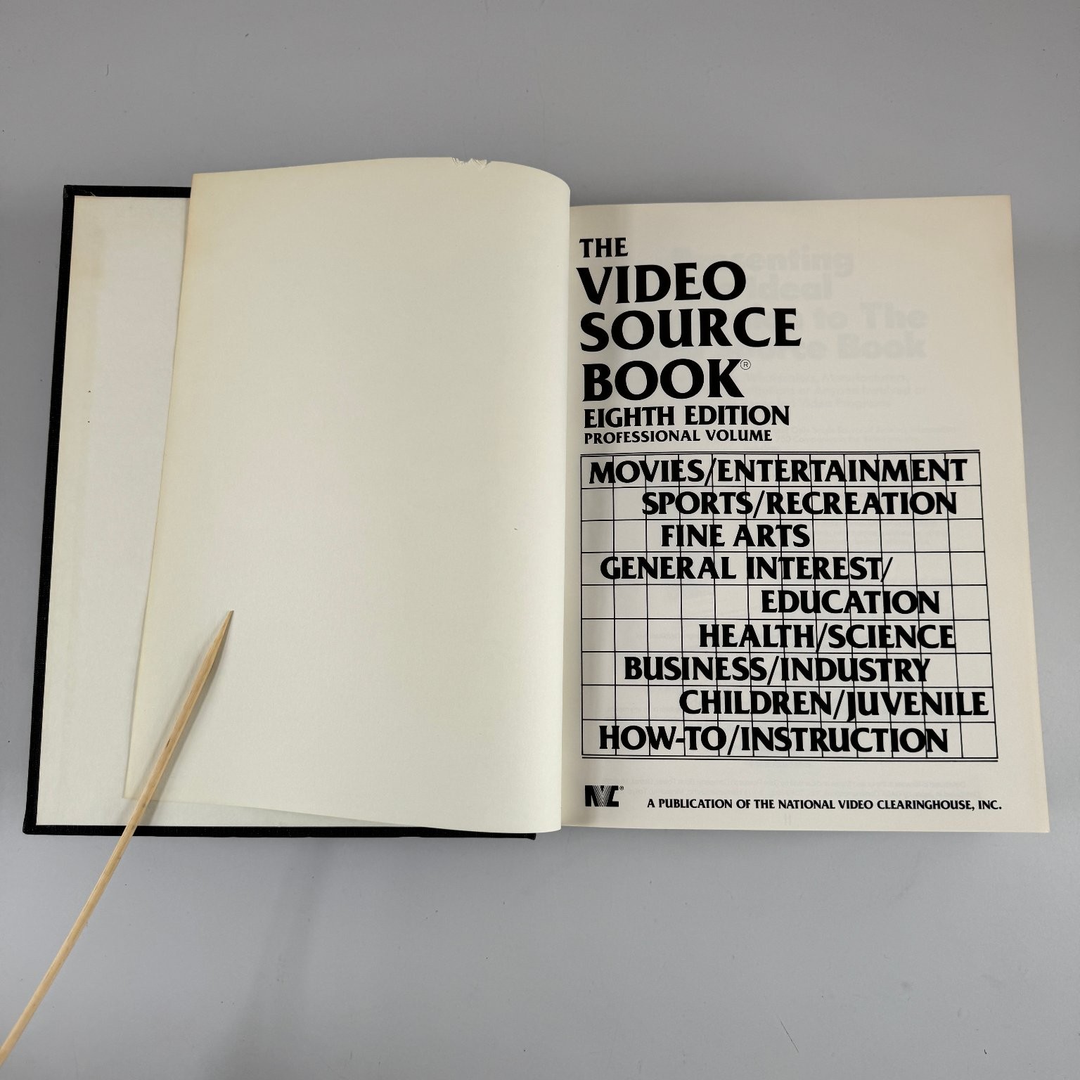 The Video Source Book Eighth Edition 1986 Professional Volume NV Clearinghouse