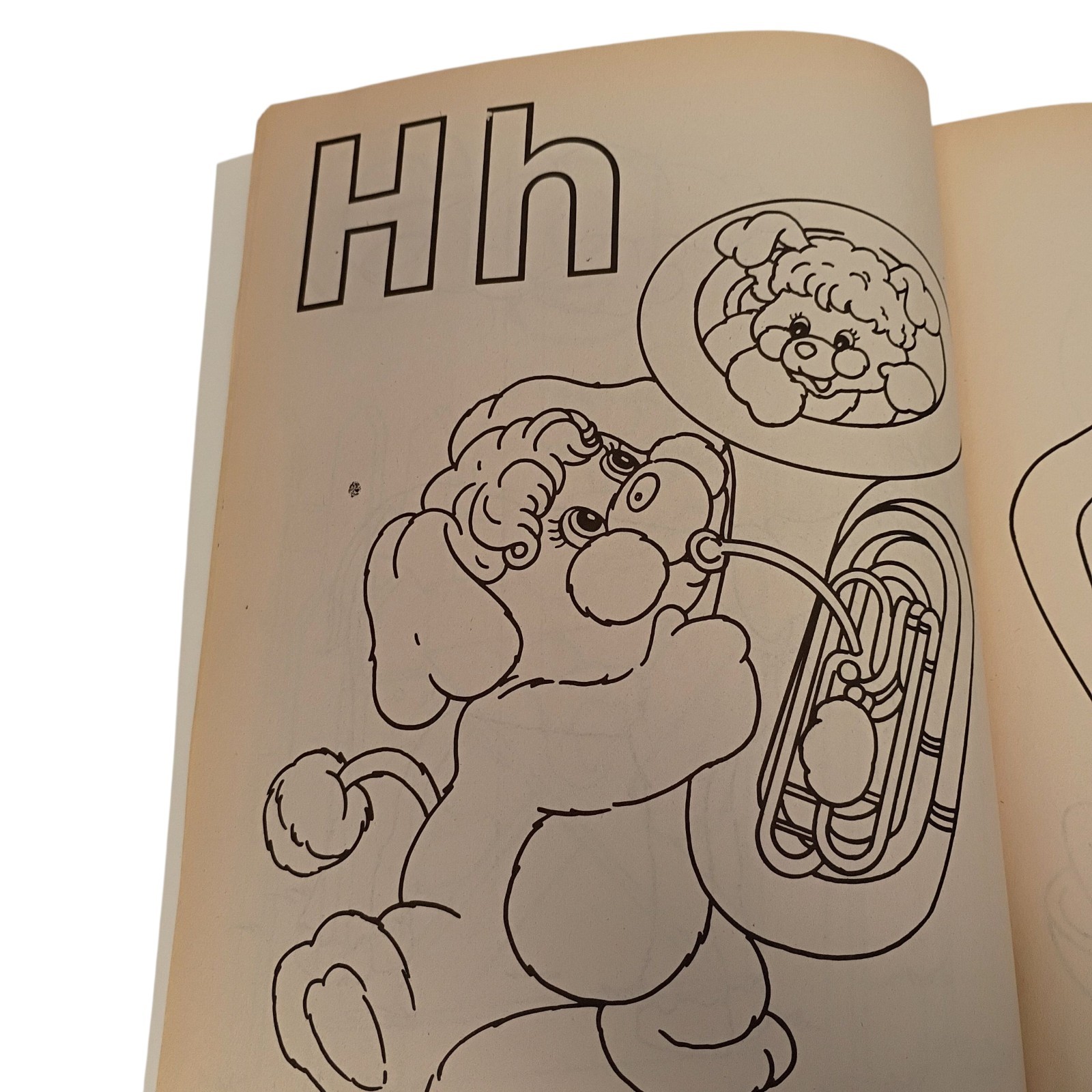 Vintage 1986 Popples‘ ABC Coloring Book -Happy House 1 Page Has An Ink Spot