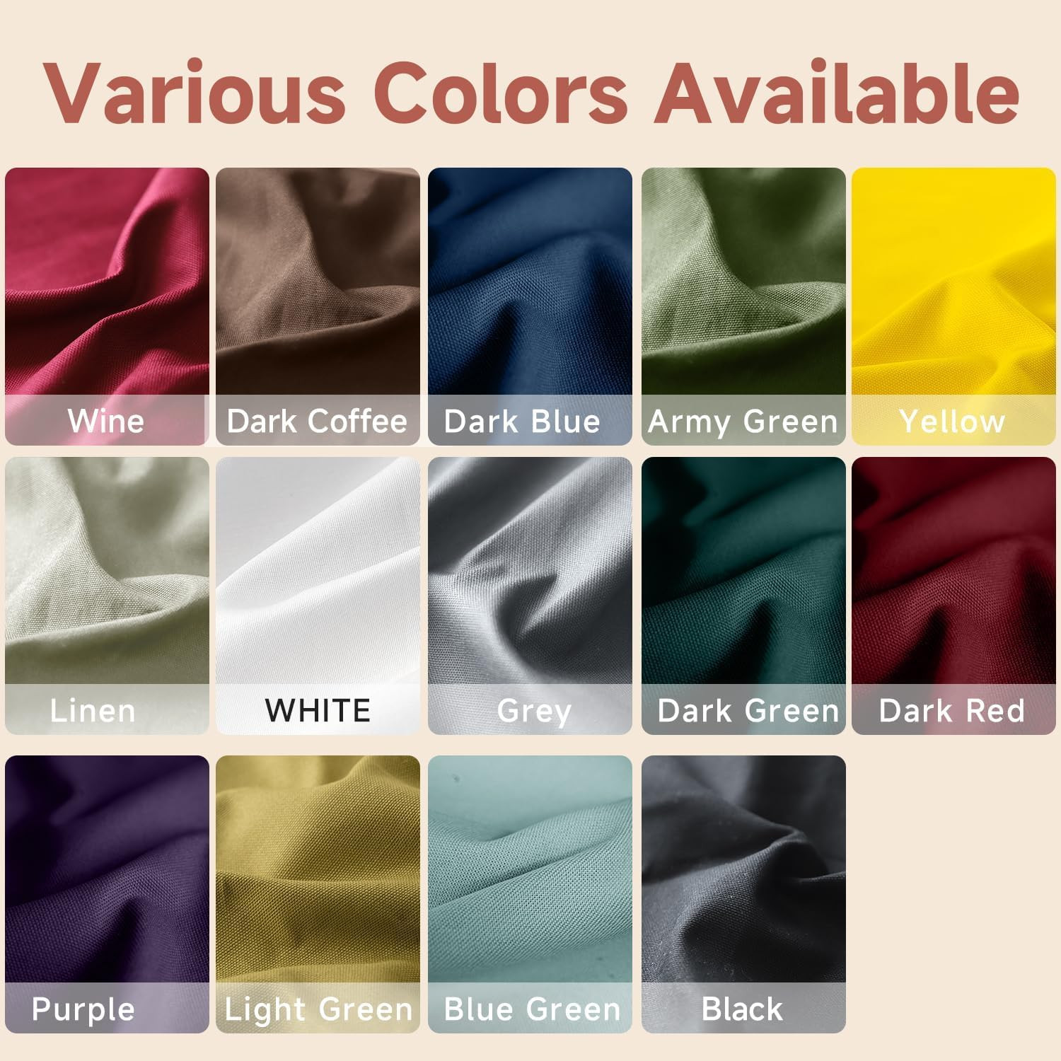 Canvas Fabric by the Yard, 59“ Wide, 10Oz Premium Natural Cotton Duck Canvas Fa
