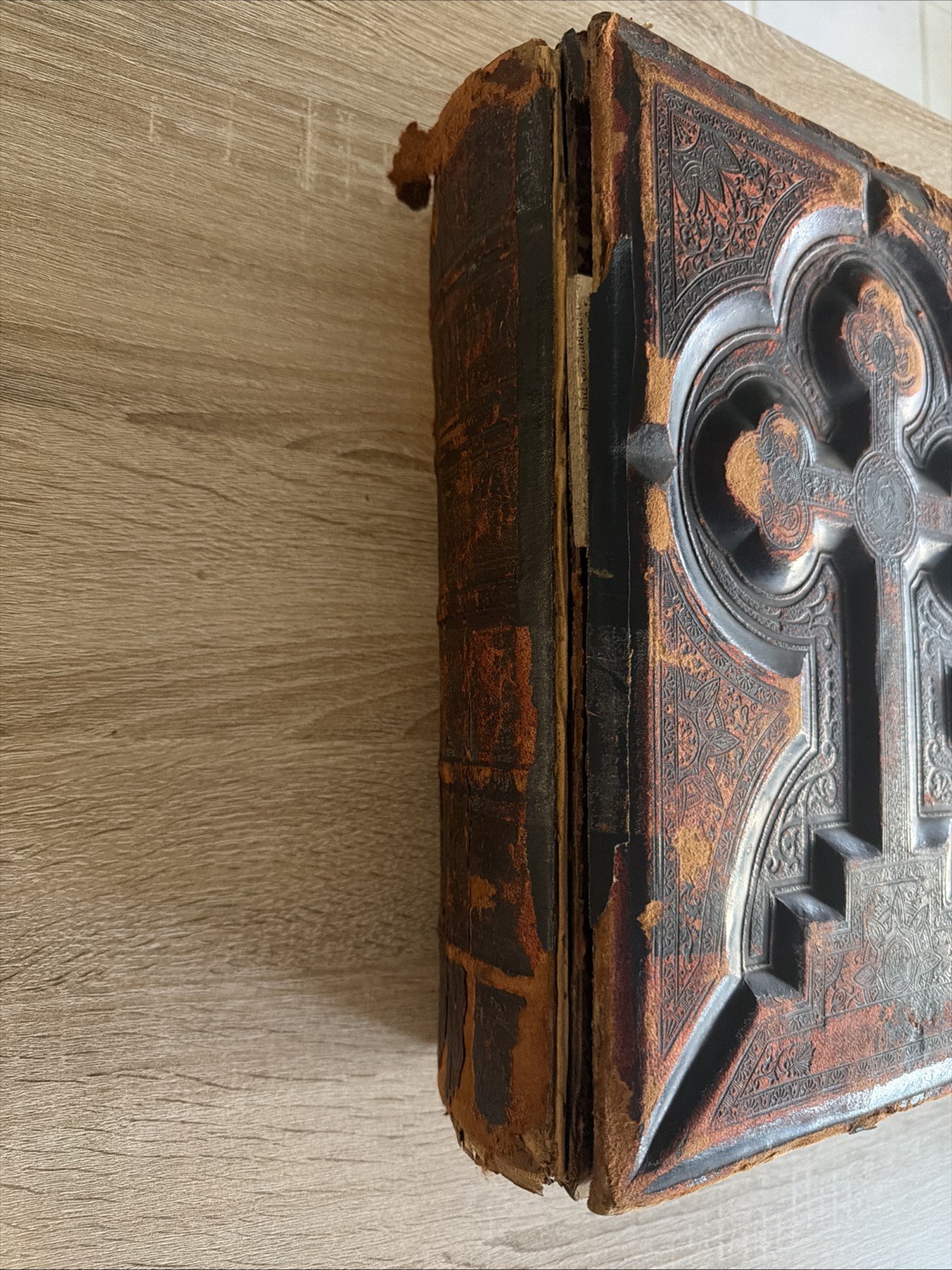 Antique 1800s The Holy Bible Revised with Annotations by the Rev. R. Challoner