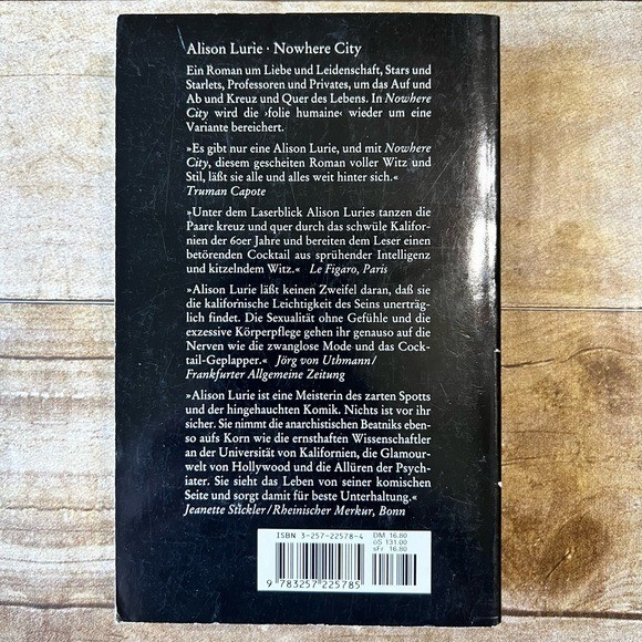 Alison Lurie Nowhere City German Edition Diogenes Paperback Roman 3257225784