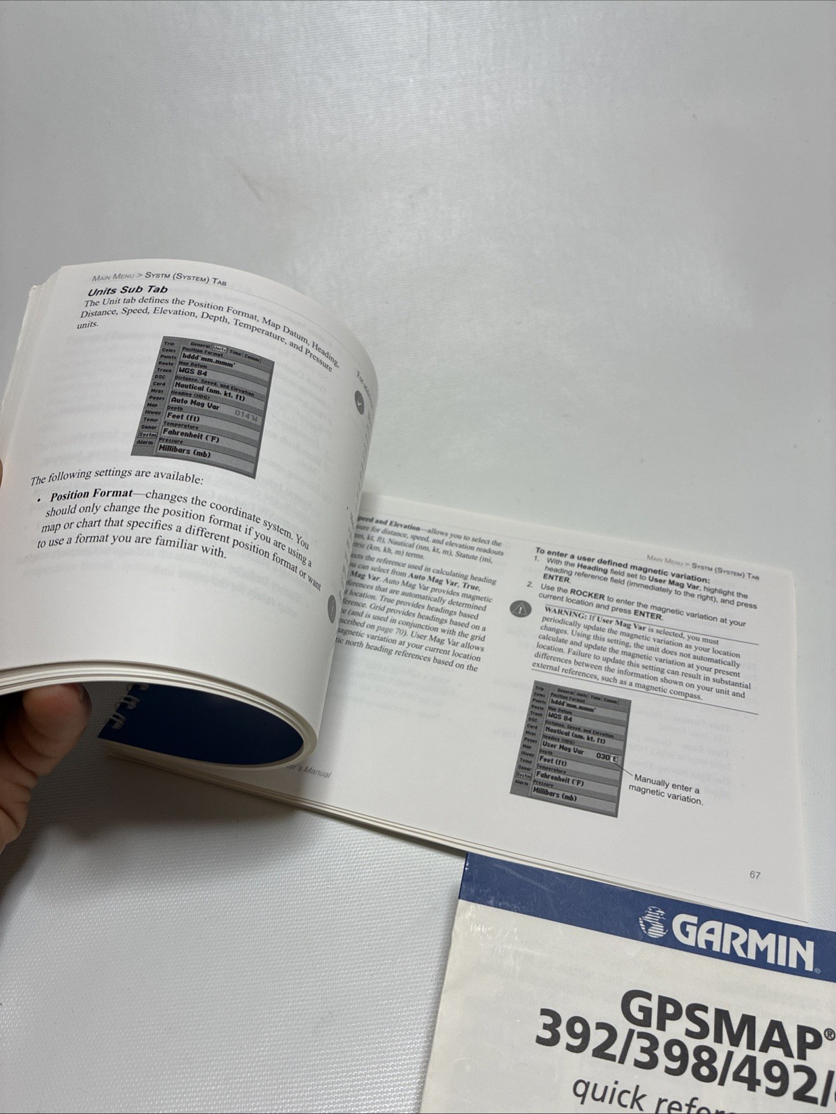Garmin GPSMAP 392/398 492/498 Owners Manual: 111 Pages Black and White