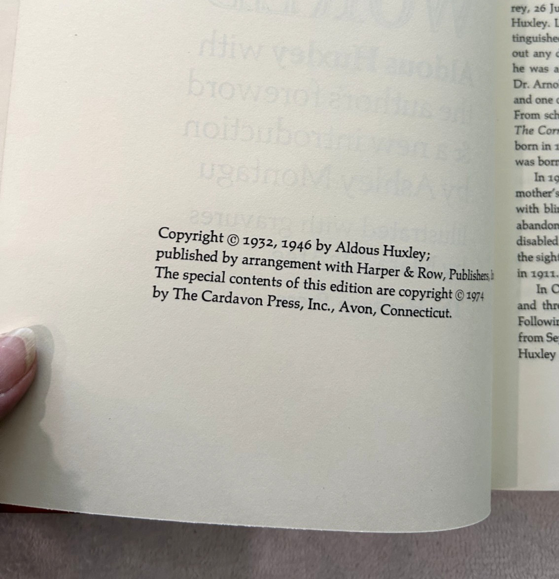BRAVE NEW WORLD Heritage Press 1974 Aldous Huxley Slipcase Sandglass Insert Near