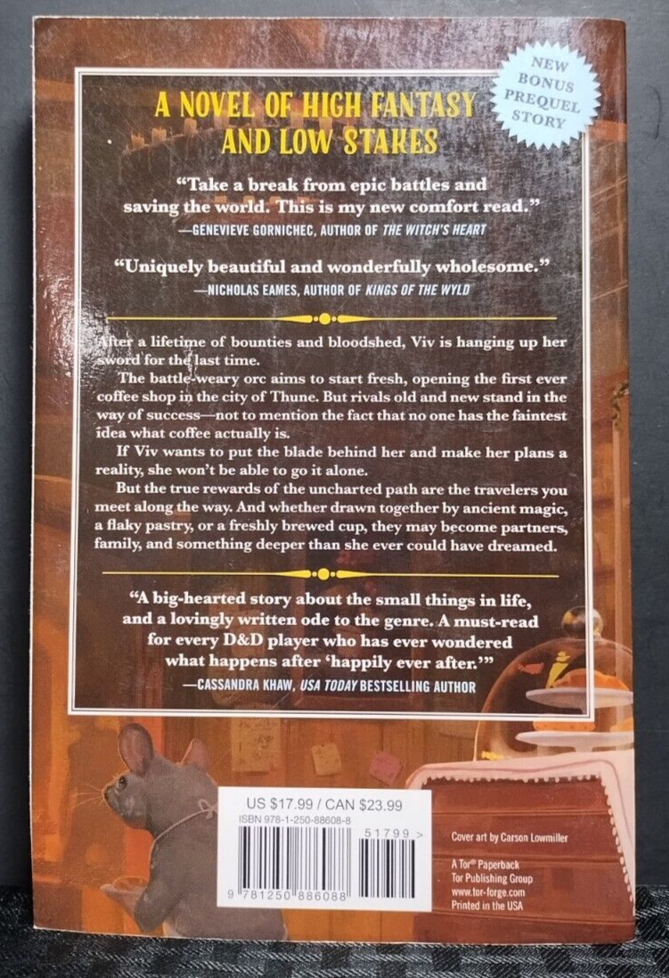 Legends and Lattes Travis Baldree 2022 Cozy Fantasy Hardcover VG
