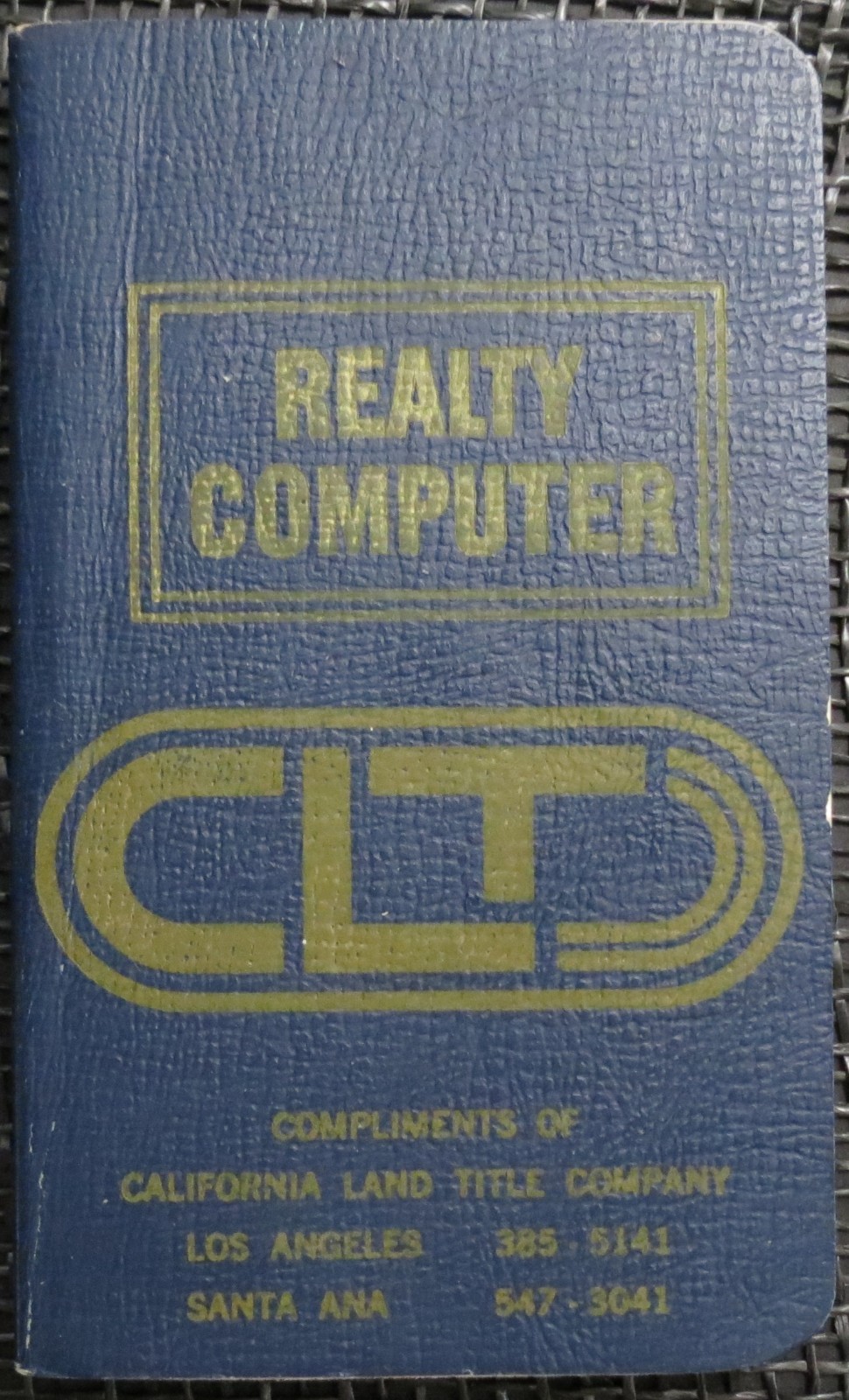 REALTY COMPUTER California Land Title Company REAL ESTATE Santa Ana VINTAGE 1972