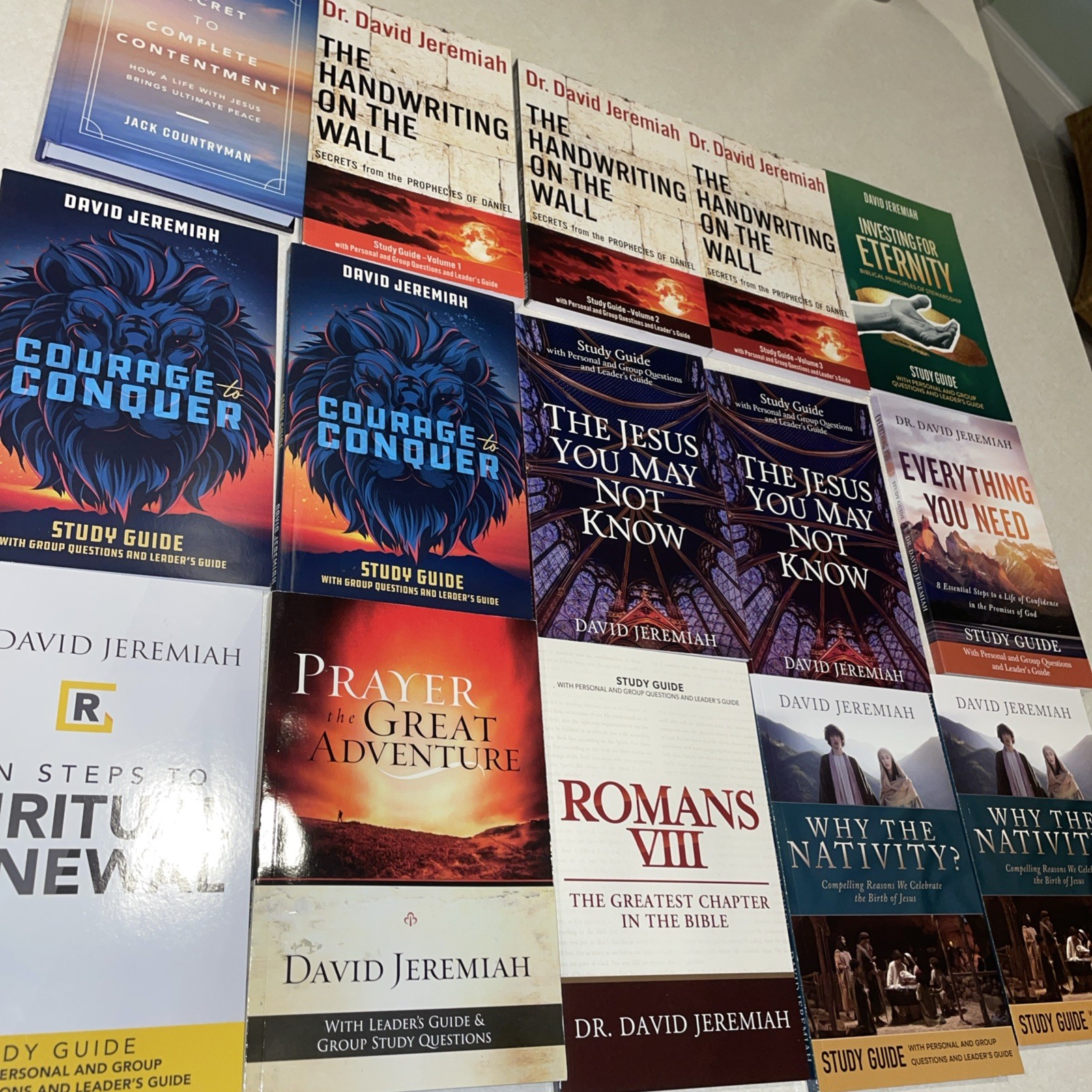 Dr. David Jeremiah Paperback Study Guide Book Lot Of 15 Christian Study Books