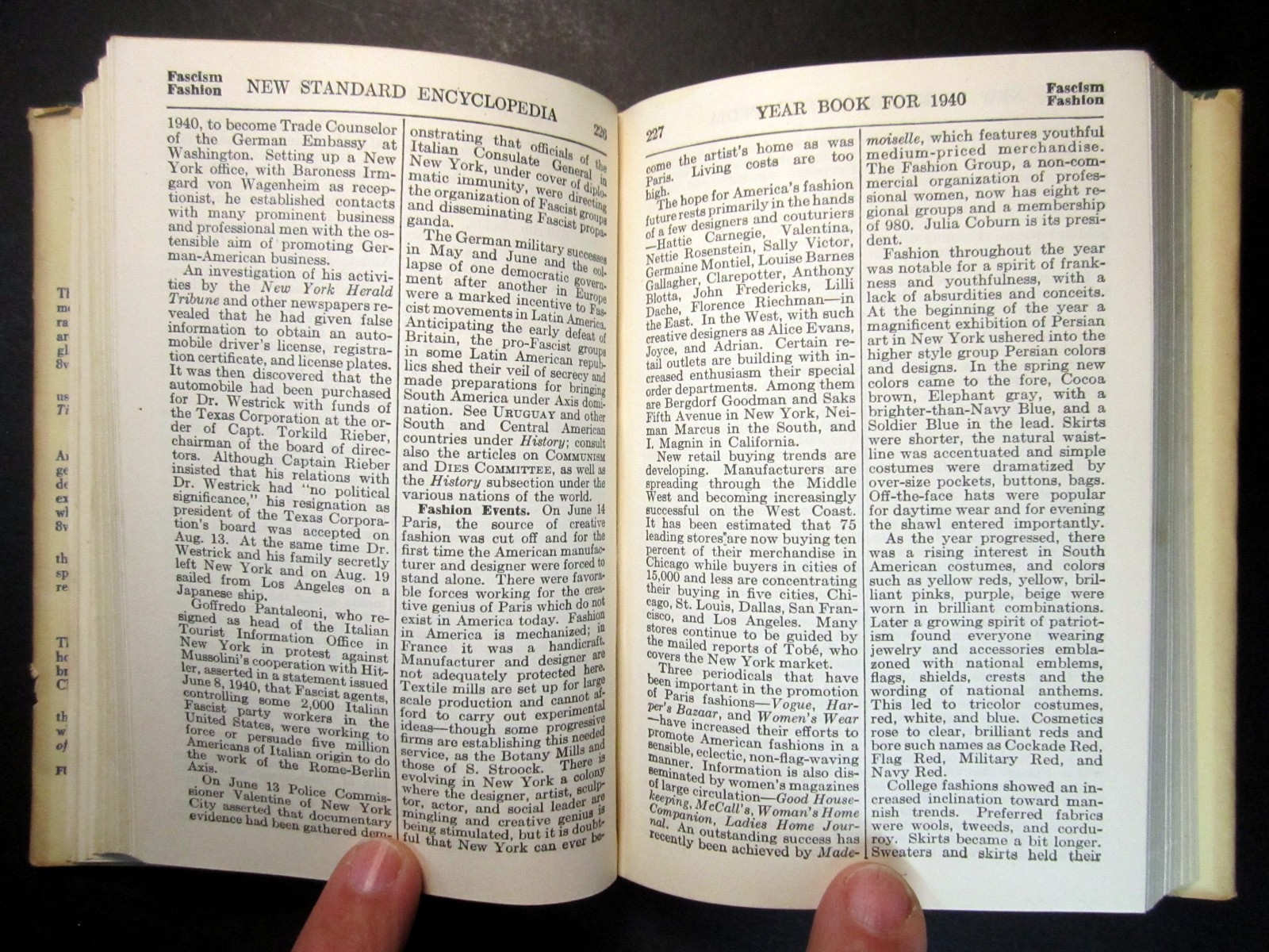 1940 Events – The New Standard 1941 Year Book Funk and Wagnalls pre WWII War HB