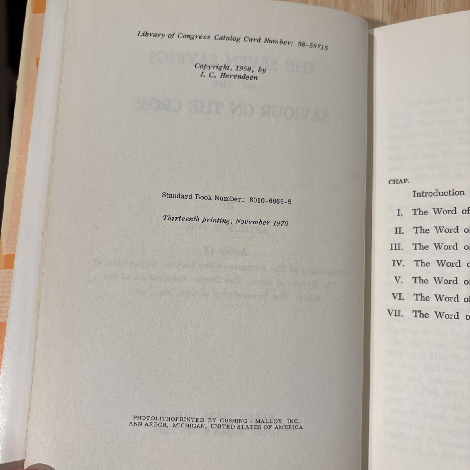 The Seven Sayings Of The Saviour On The Cross By Arthur W. Pink HBDJ