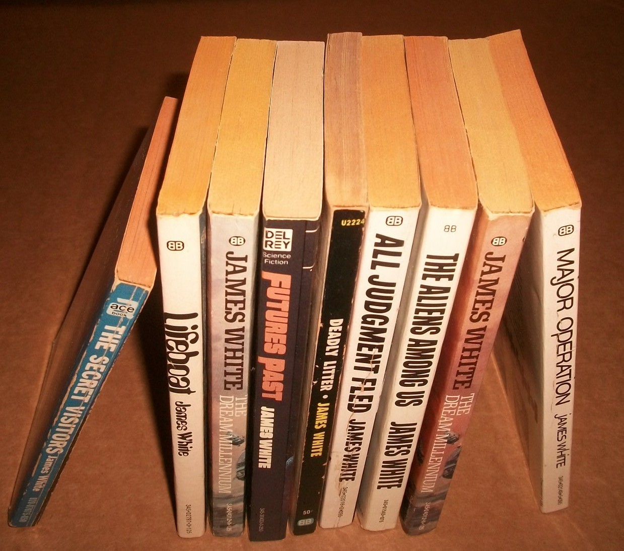 9 paperback lot James White (1928-99) SF author vtg all 1st early 57-82 PB VG EX