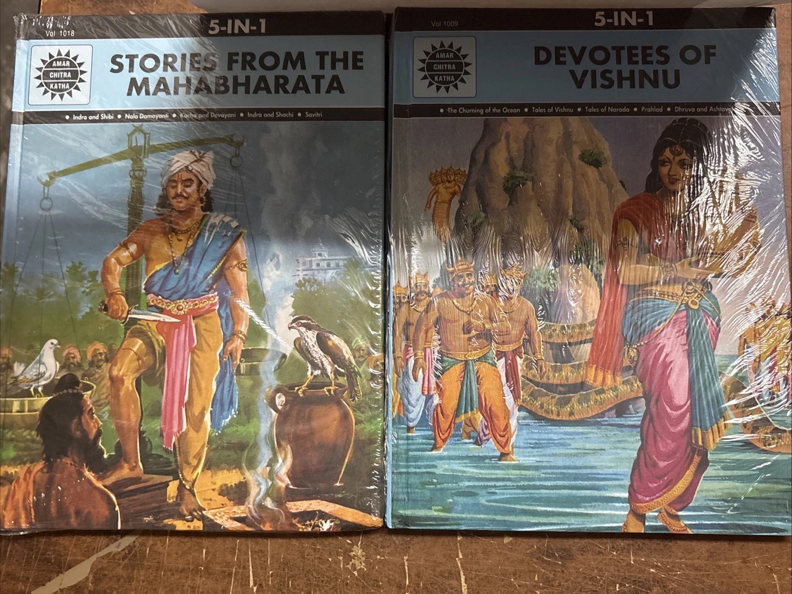 5in 1Stories From the Mahabharata & Devotees Of Vishnu Set Of 2 Books