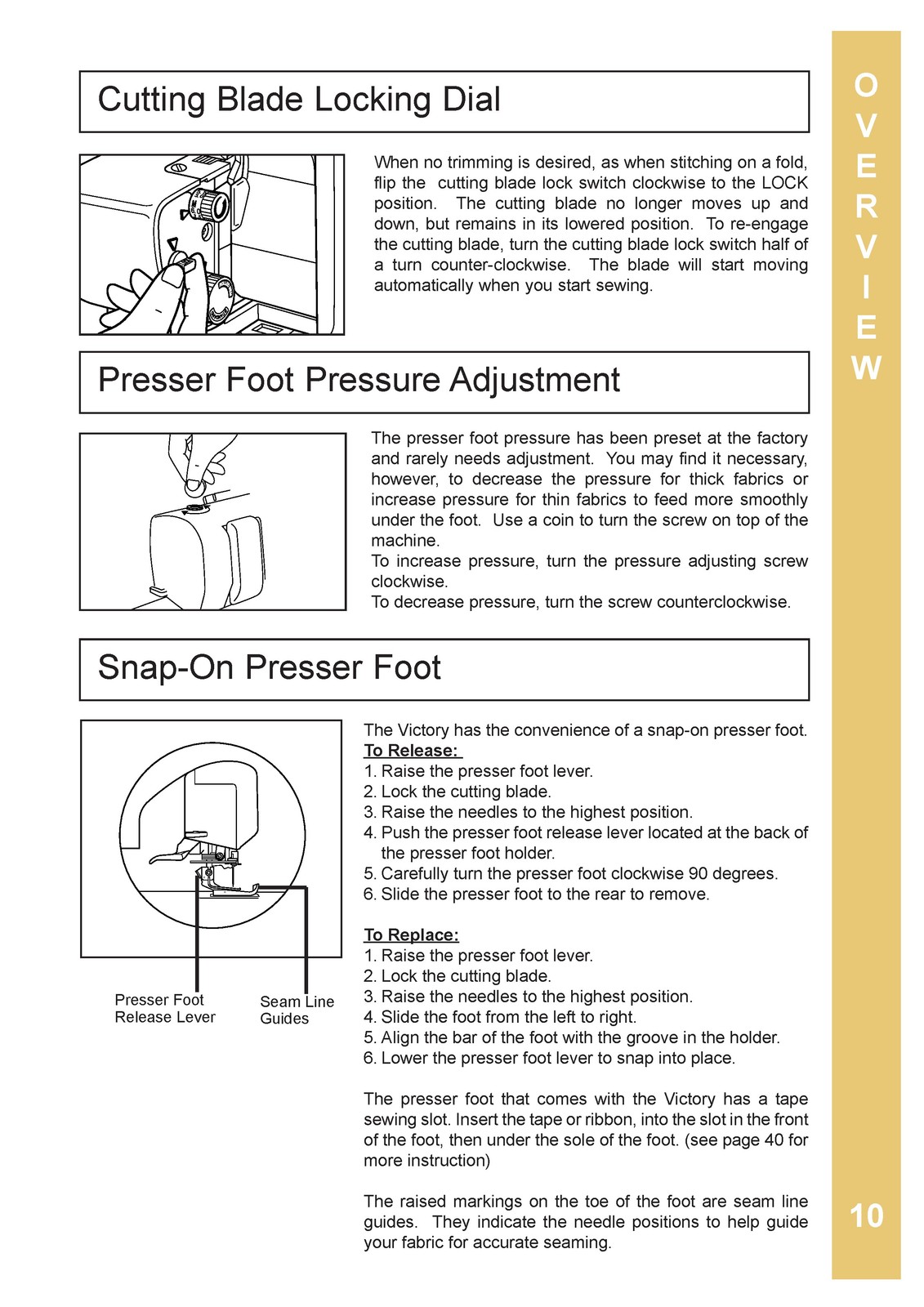 BABY LOCK Victory BLS3 Serger Instruction Manual – WIRE BOUND – TOUGH COVERS