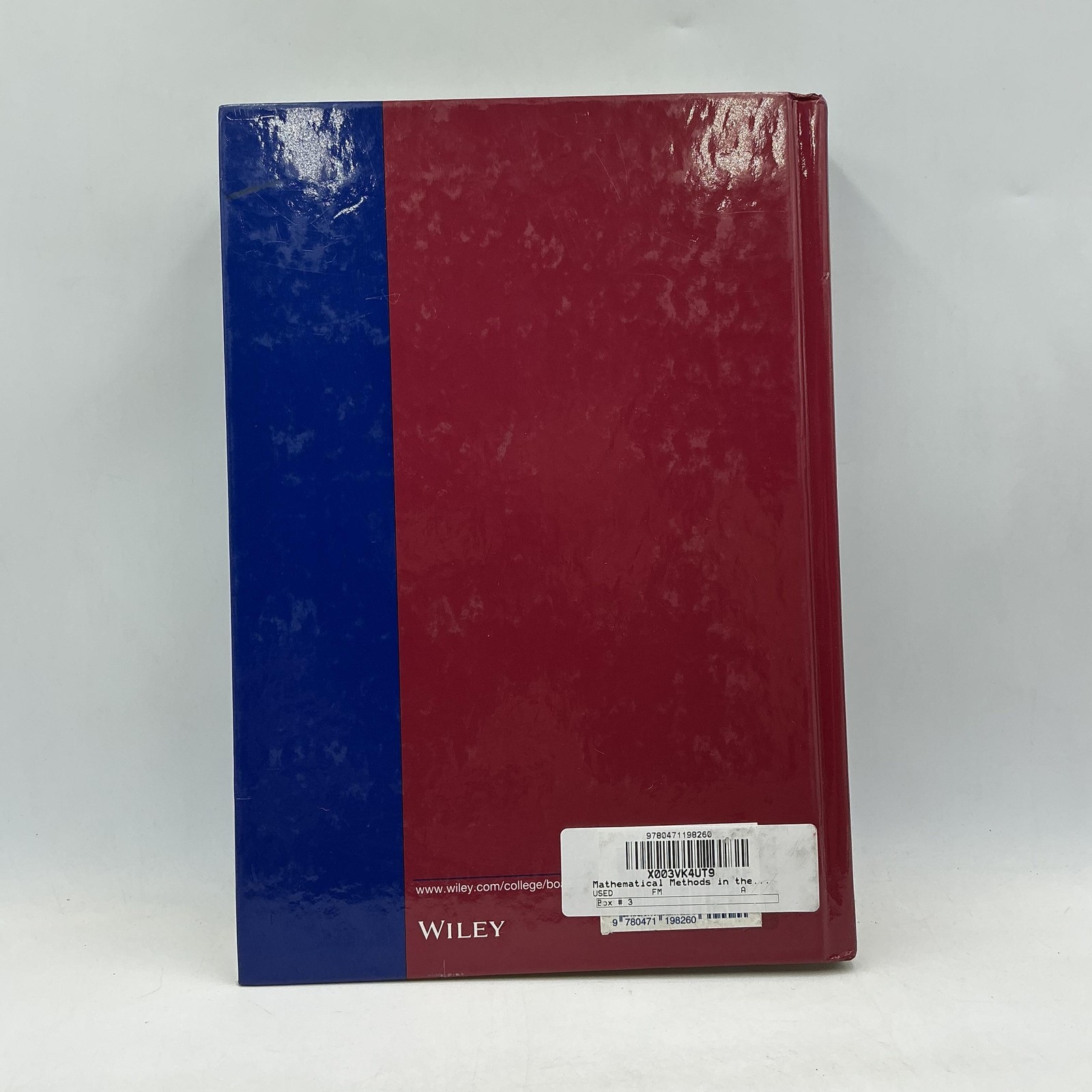 Mathematical Methods In The Physical Sciences Boas Wiley HC 3rd Ed 2006 USA