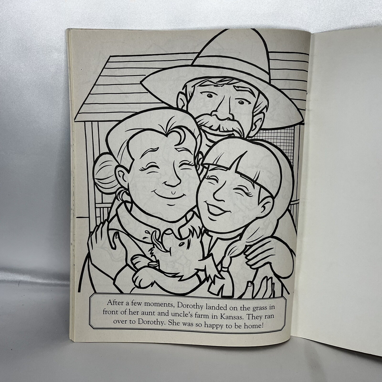 The Wizard Of Oz Coloring Story Book 4 Sheets Color Stickers