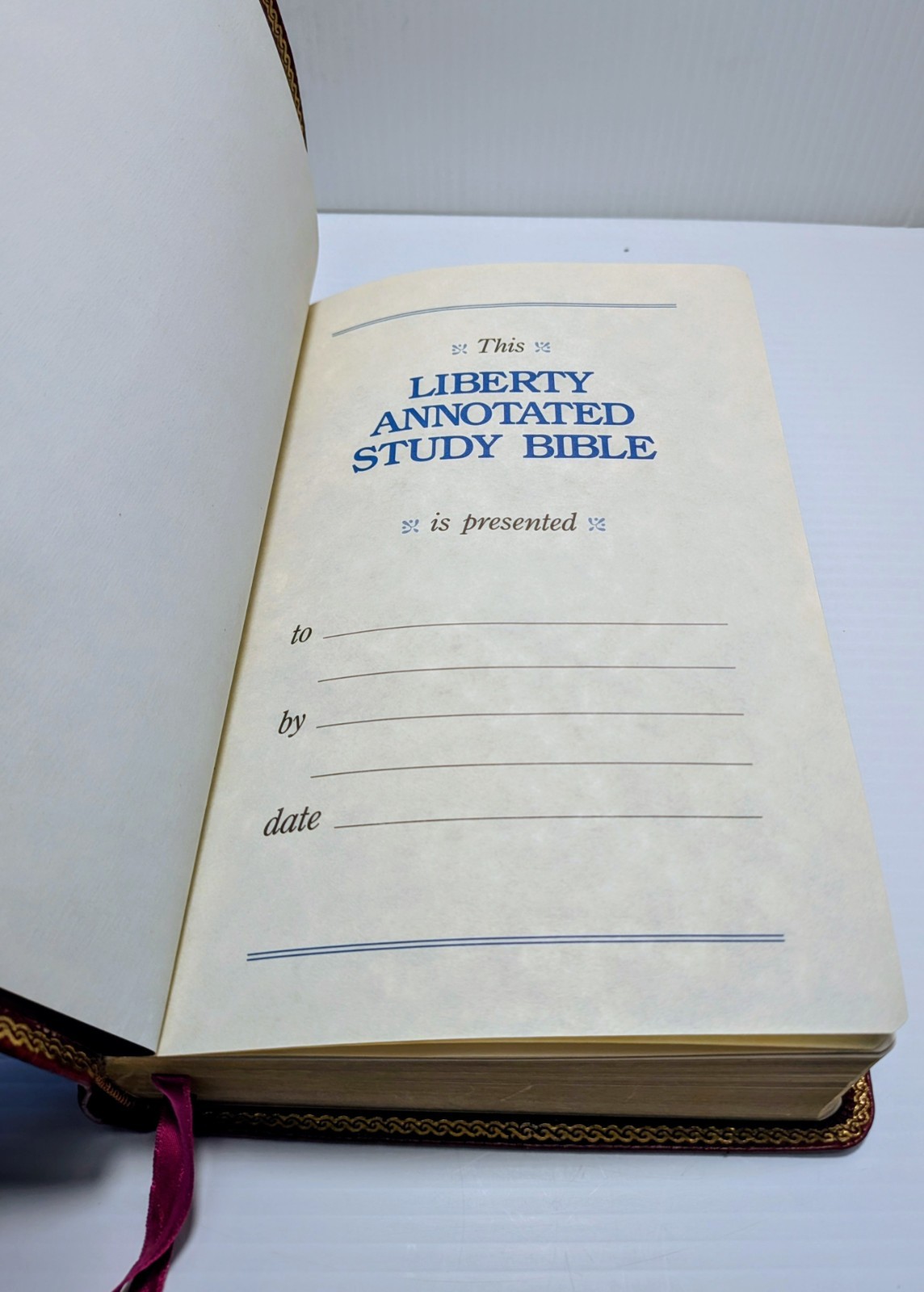 Liberty Annotated Study Bible KJV Genuine Leather Jerry Falwell Baptist Rare OOP
