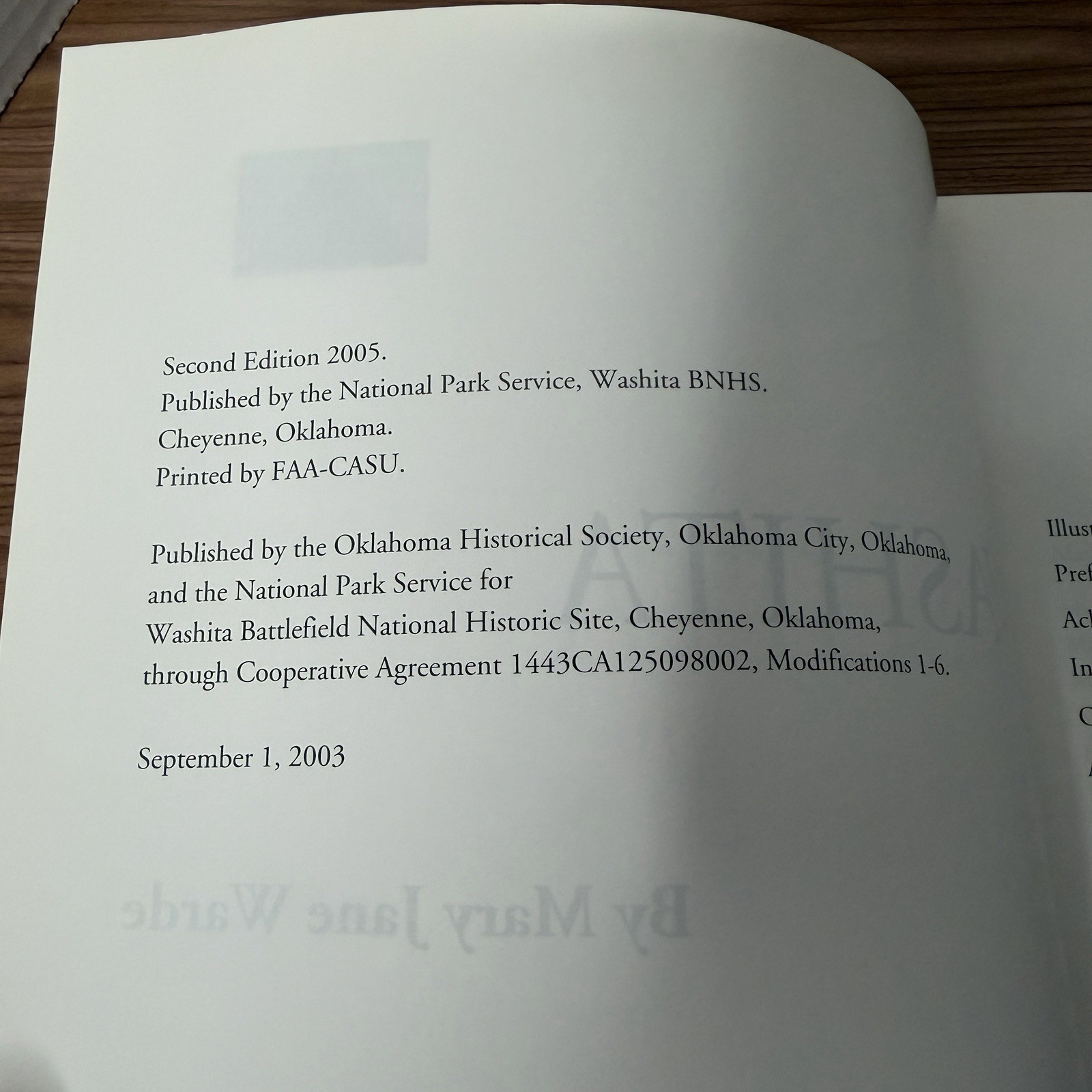 Washita Battlefield National Historic Site Oklahoma by Mary Jane Warde 125 pages