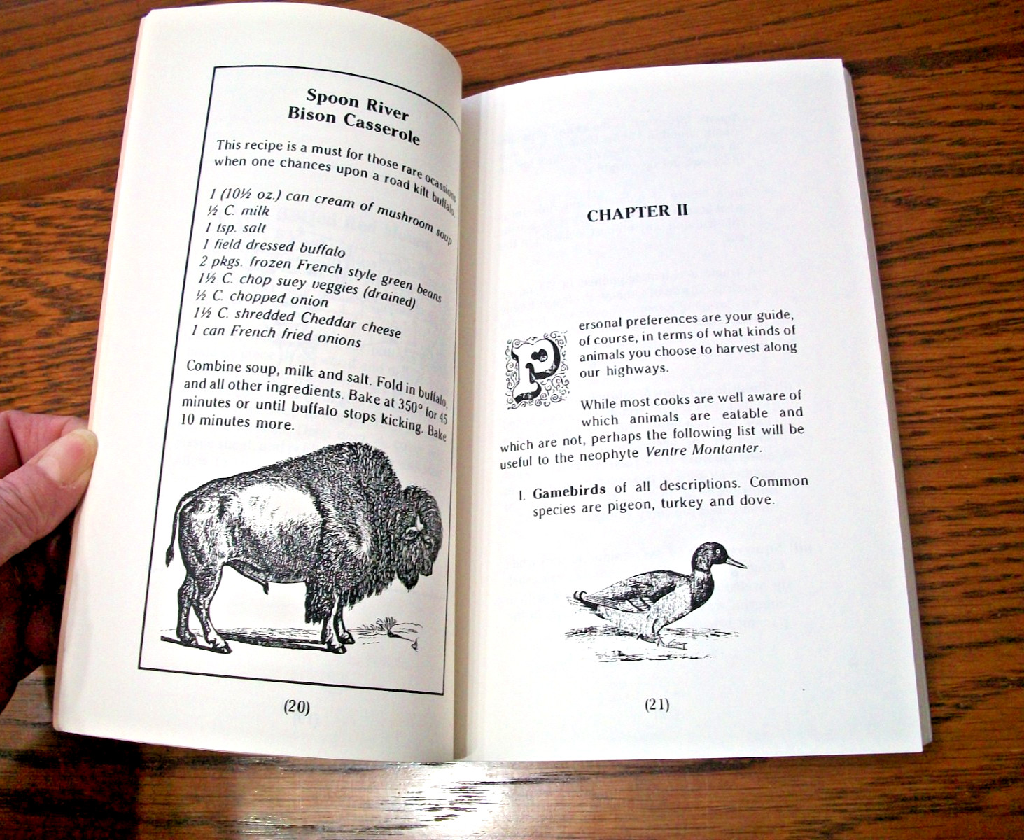 ILLINOIS‘ ROAD KILL COOKBOOK~BRUCE CARLSON~PAPERBACK BOOK~108 PAGES~VERY GOOD~