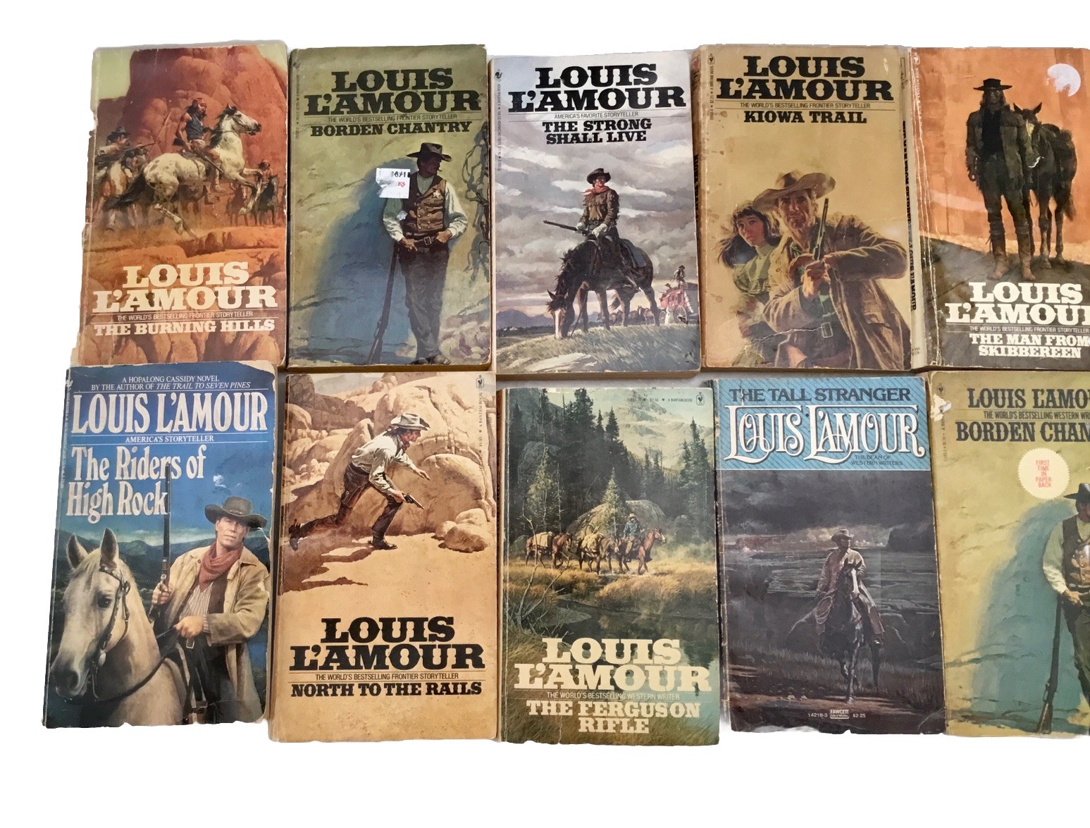 Louis L’amour Lot 12 American Action Western Story Paperback Wild West Novels