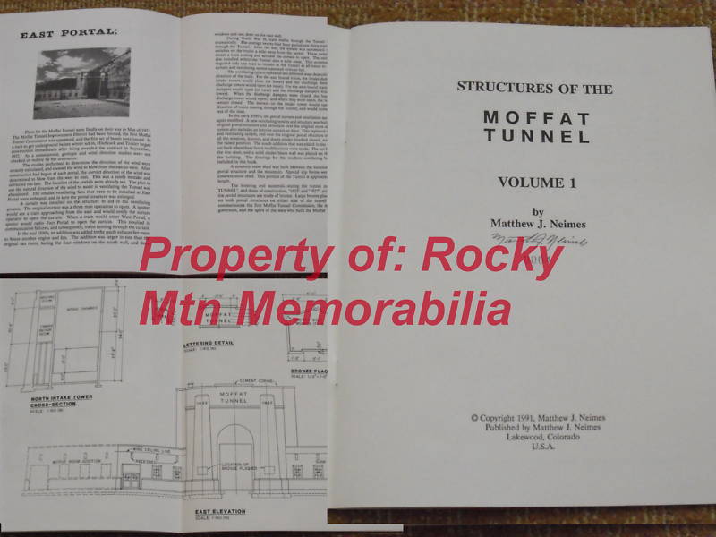 Rio Grande – Structures of the Moffat Tunnel Vol 1 – Unsigned Copy