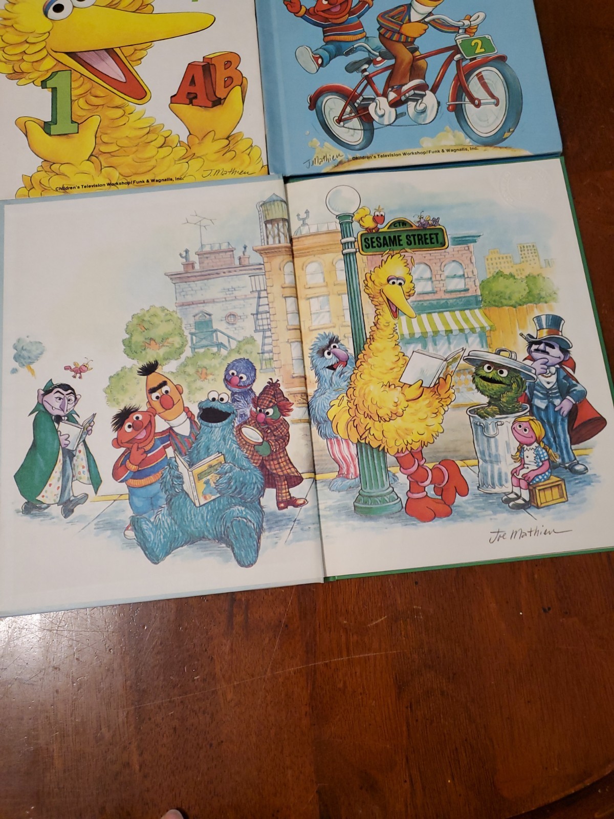Set Of 4 Vintage 1978 Seasame Street Books