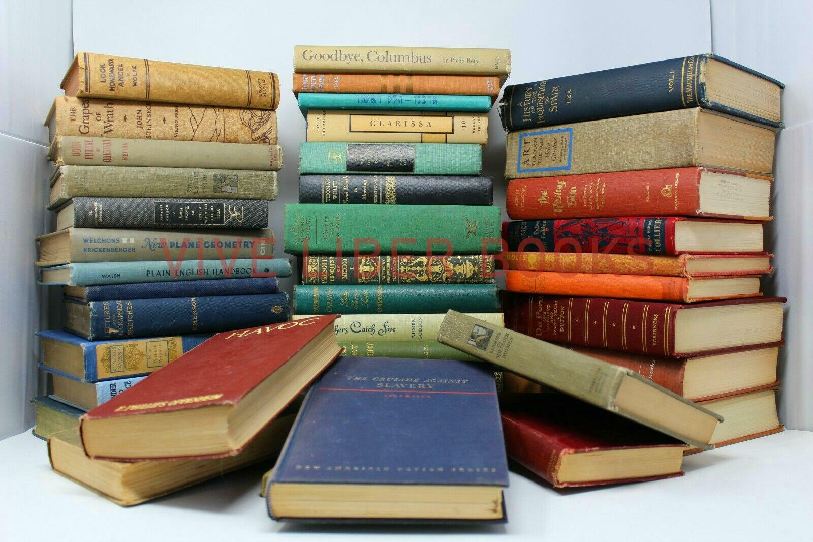 Lot of 3 Vintage Old Rare Antique Hardcover Books – Mixed Color – Random