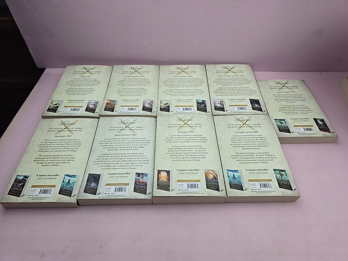 Lot of 18 Bernard Cornwell Sharpe’s Novels Paperback