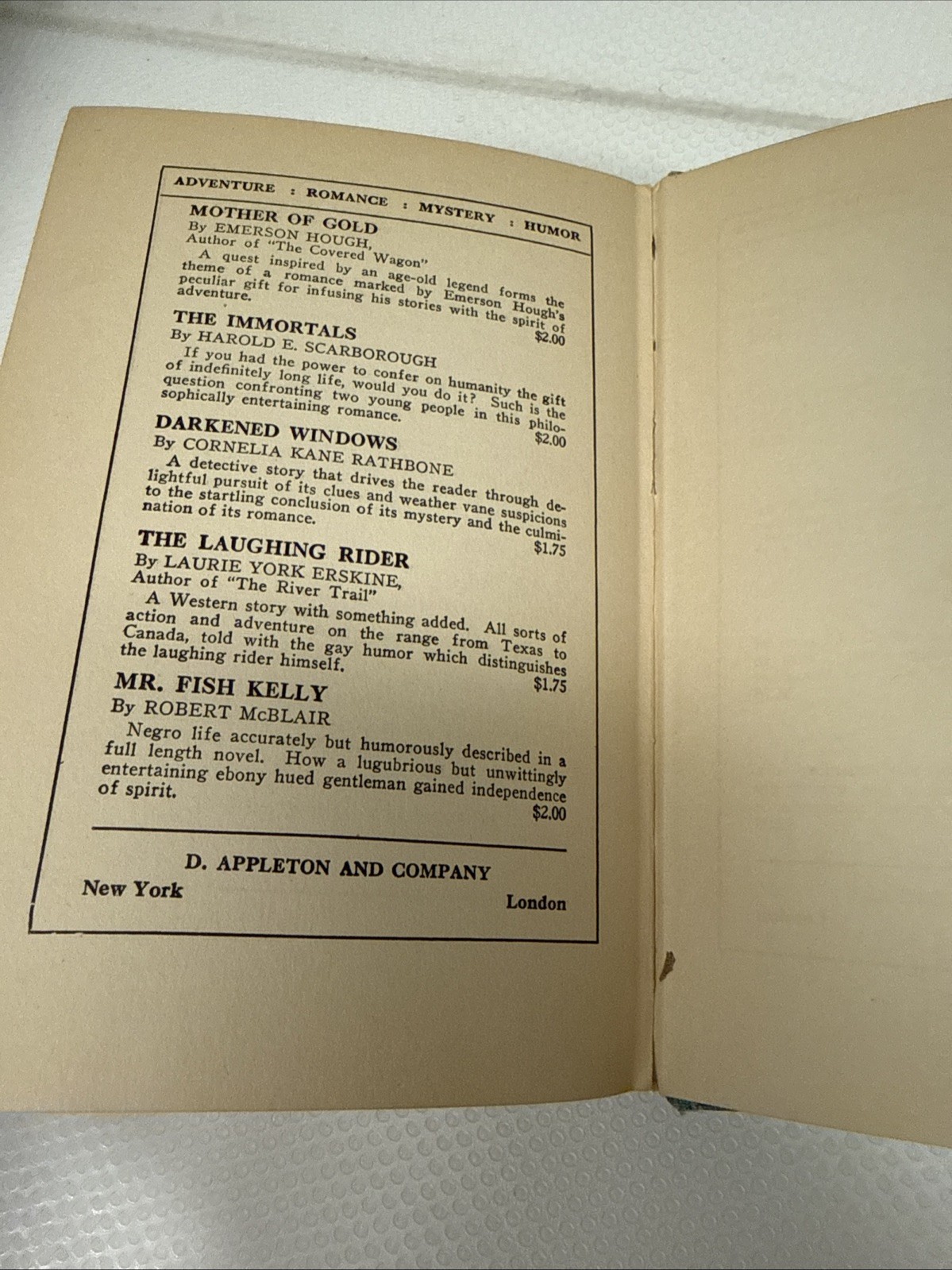 Mother Mason Bess Streeter Aldrich 1926 D. Appleton And Company HC Antique