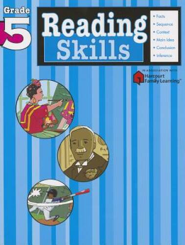 Reading Skills: Grade 5 (Flash Kids Harcourt Family Learning) – Paperback – GOOD
